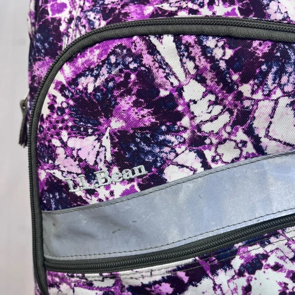 LL‎ Bean Deluxe Backpack Purple Lightweight School Travel Hiking College (trnk)